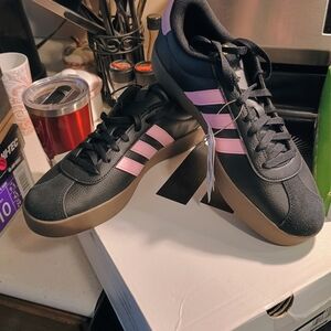 adidas Black and Pink Sneakers with Tan Sole